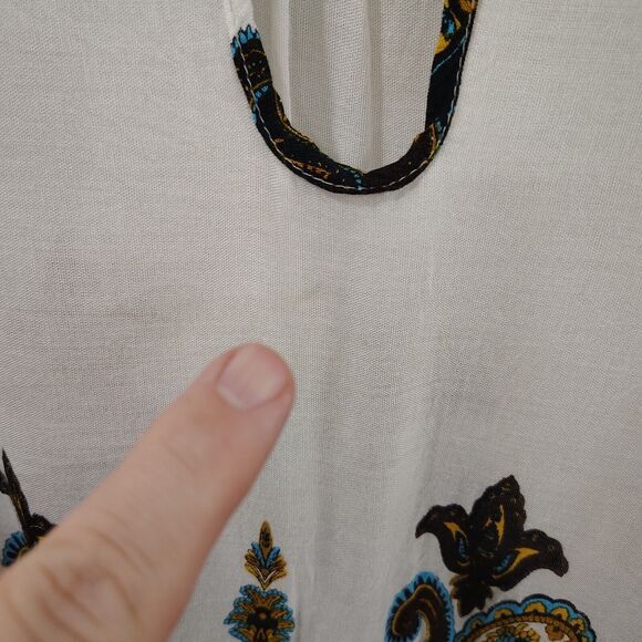 Urban Nomad Long Sleeve Keyhole Back Women's Blouse Sheer S/M - Picture 4 of 8